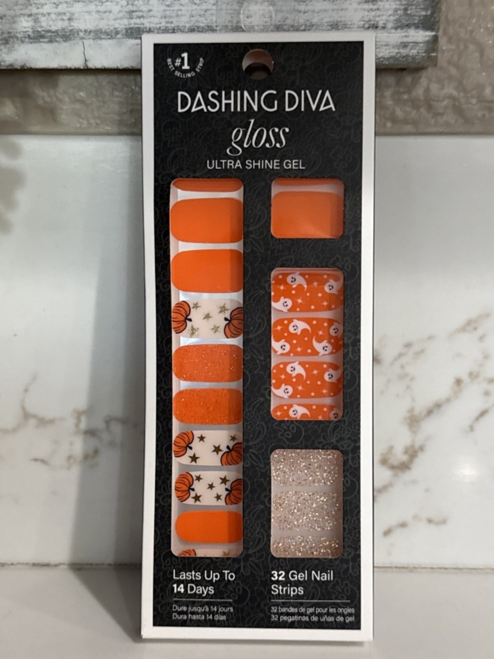 Dashing Diva Halloween Gel Nail Ultra Shine Polish Strips - Pumpkin Charm
